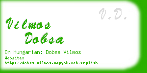 vilmos dobsa business card